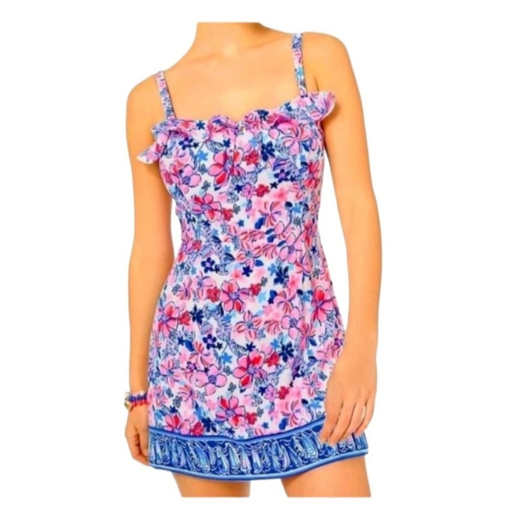 Lilly Pulitzer Neola Romper in Party Like a Lobstar size 6 EUC